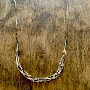 Sterling Silver 18” Fashion Necklace with Stylish Statement Braid Stamped 925